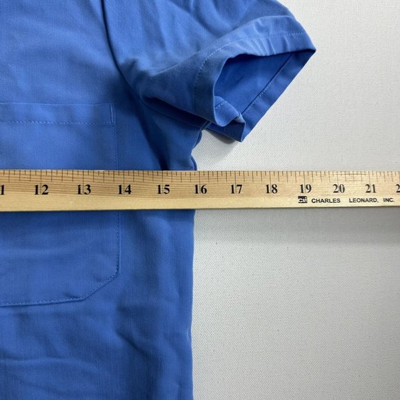 Figs Catarina Single Pocket Solid Blue Scrub Top Womens Size‎ XXS Uniform ￼ - Picture 7 of 9